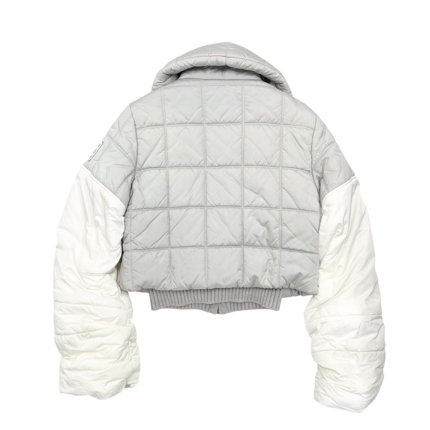 Chanel Grey Logo Puffer Coat