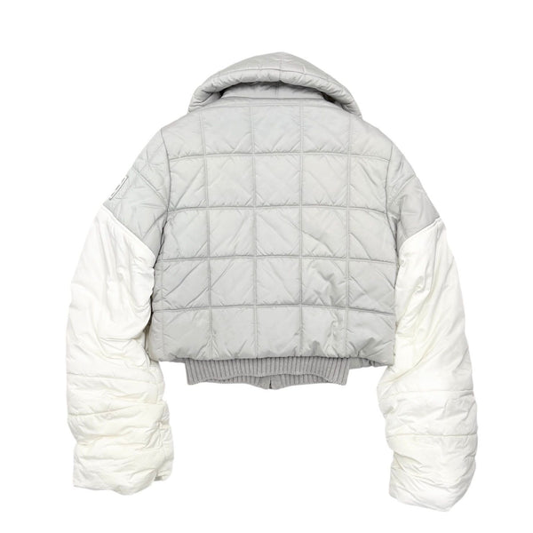 Chanel Grey Logo Puffer Coat
