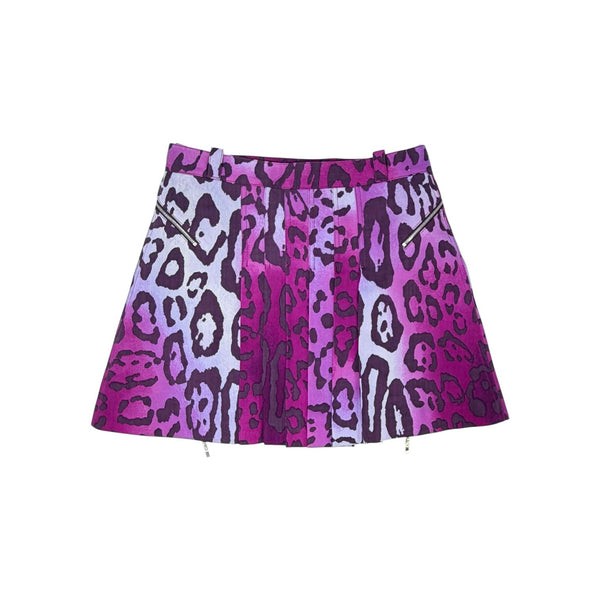 Dior Purple Cheetah Zip Skirt