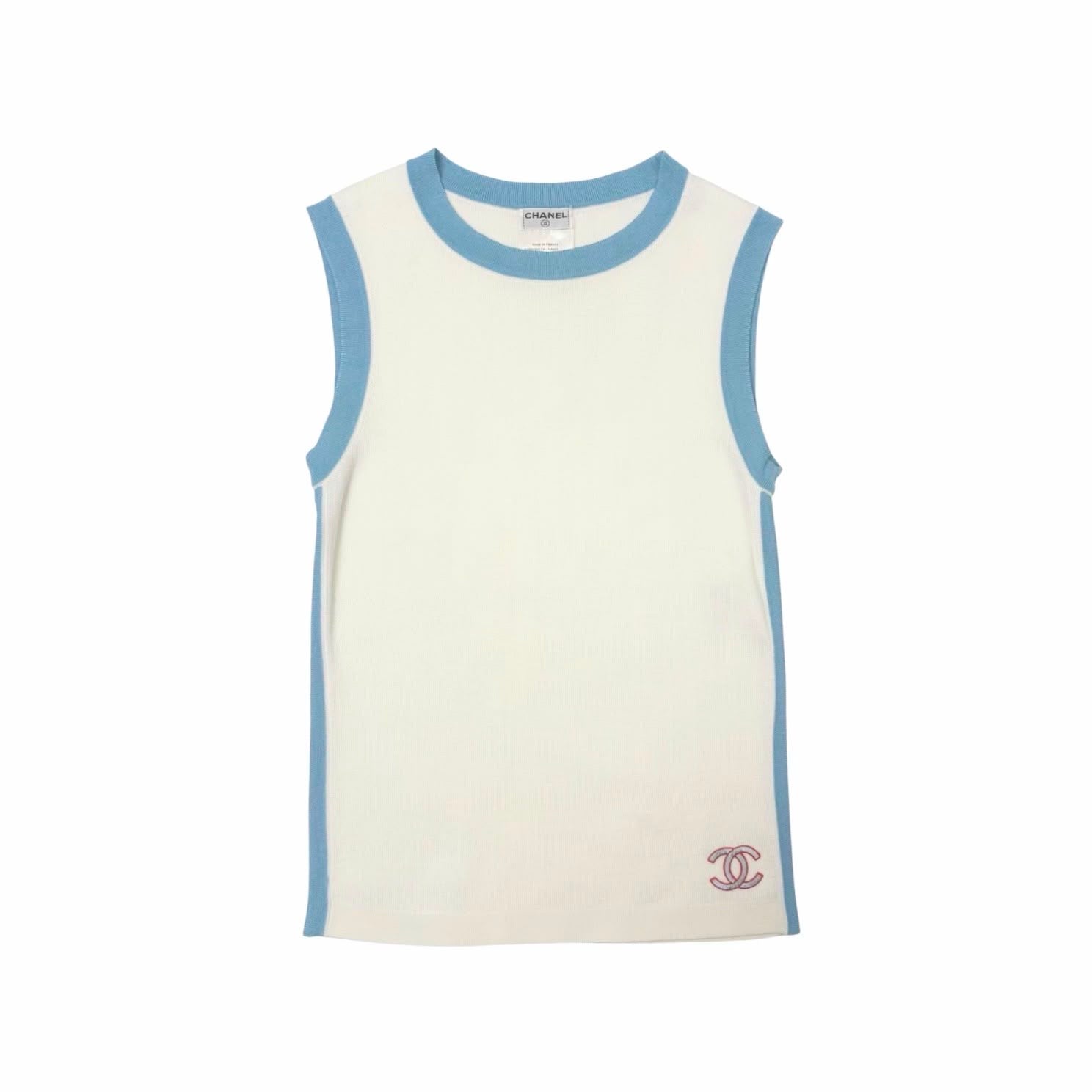 Chanel White Logo Tank Top