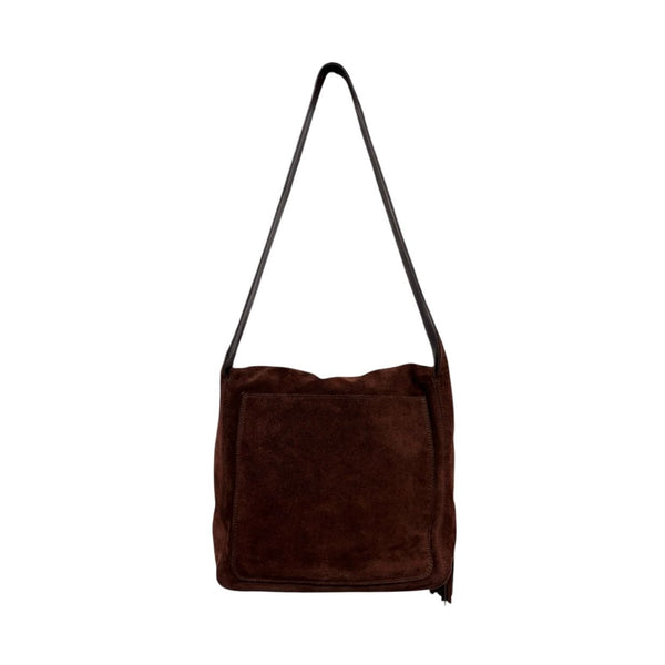 Chanel Brown Suede Crossbody Bag