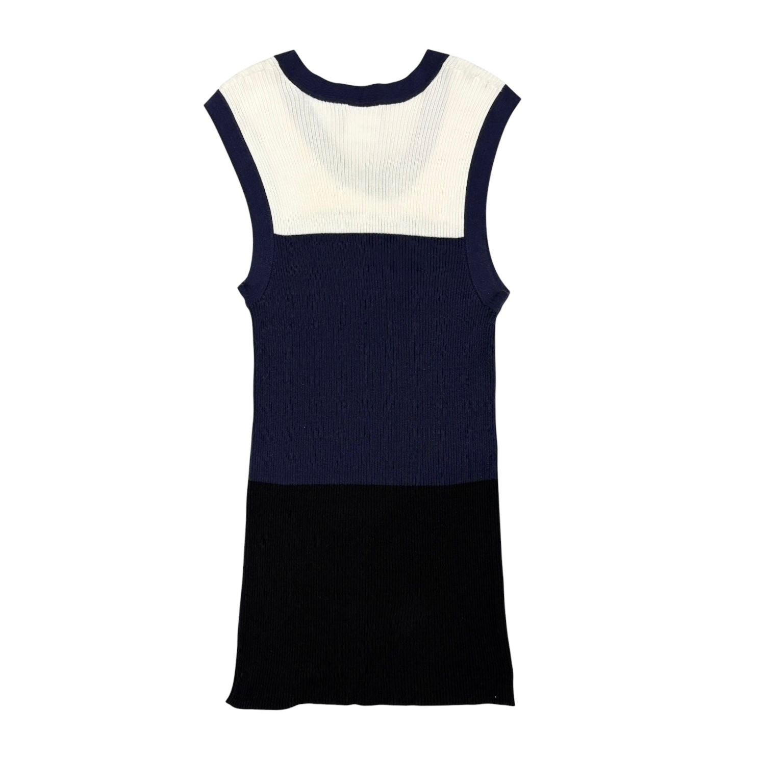 Chanel Colorblocked Ribbed Mini Dress