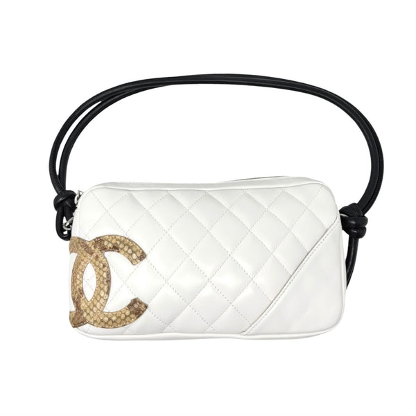 Chanel White Quilted Cambon Shoulder Bag