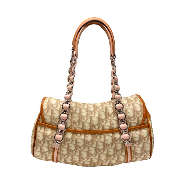 Dior Pink Heart Logo Shoulder Bag