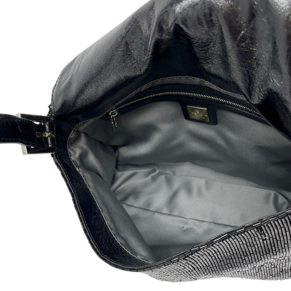 Fendi Black Beaded Mamma Baguette