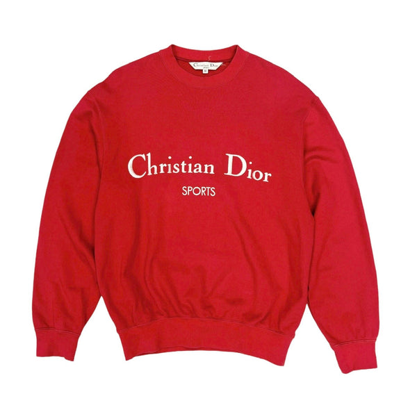 Dior 'Sports' Red Crew Sweatshirt