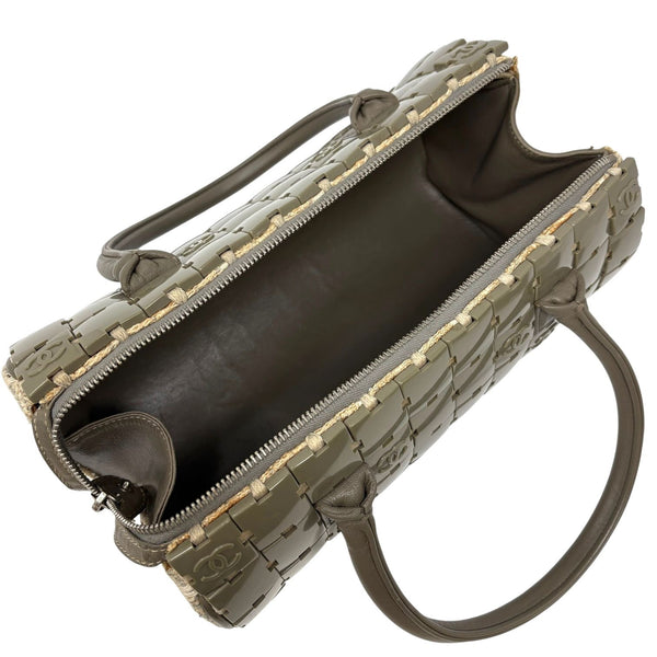 Chanel Grey Logo Cylinder Shoulder Bag