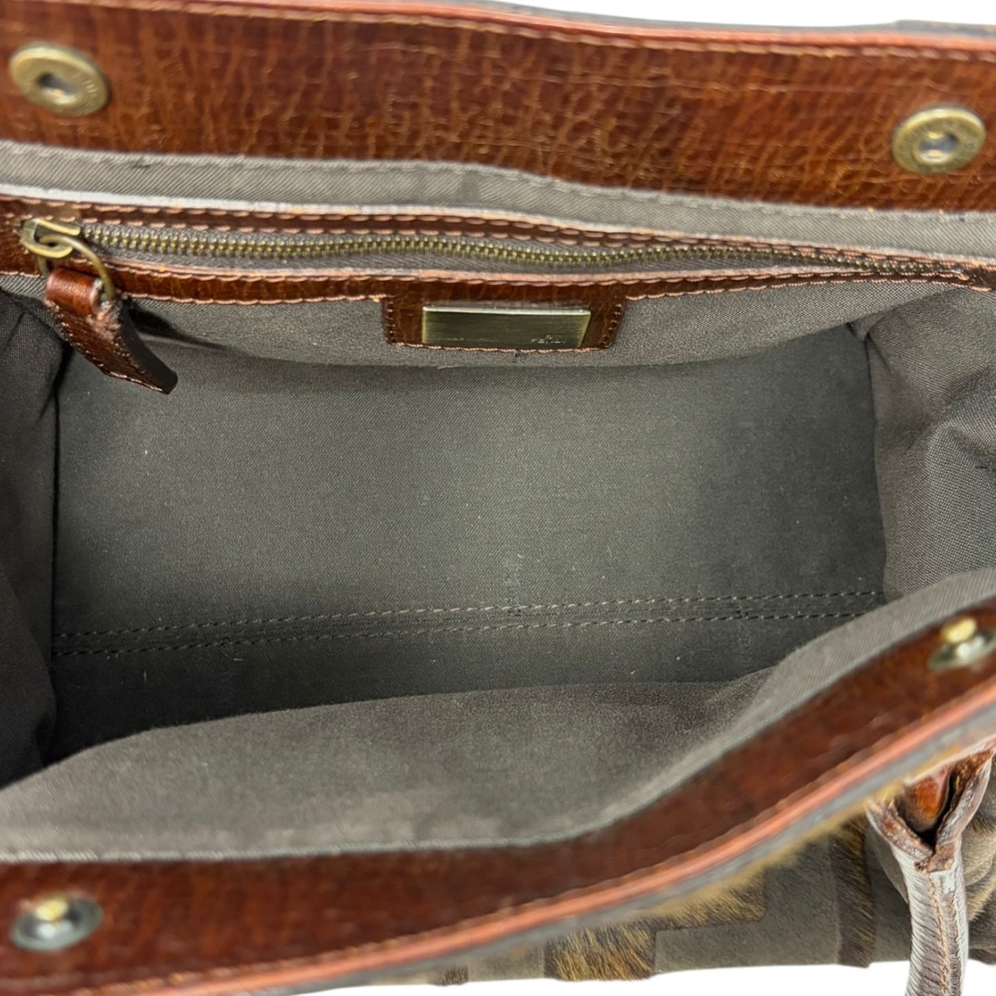 Fendi Brown Calfhair Shoulder Bag