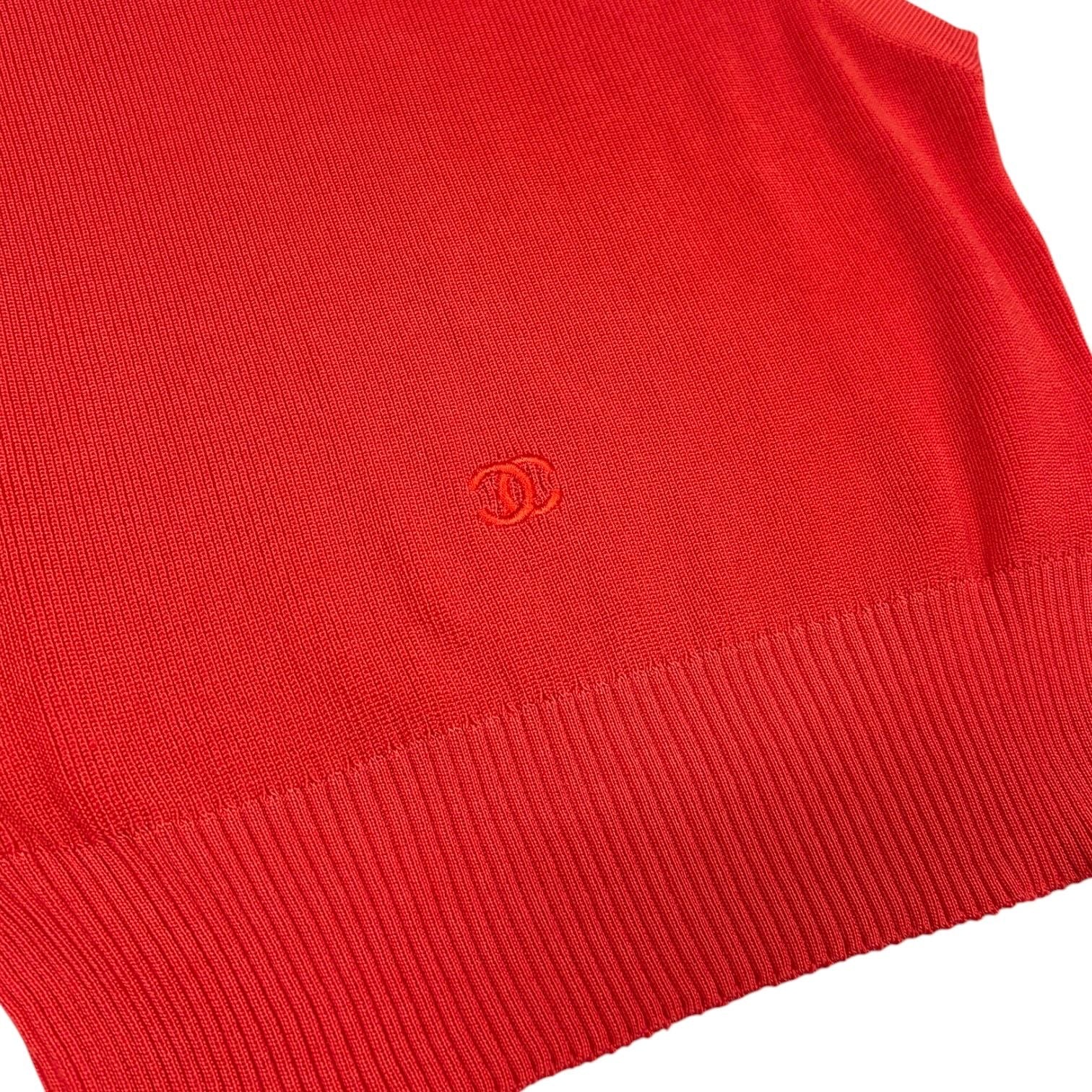 Chanel Red Ribbed 3-Pc Logo Set