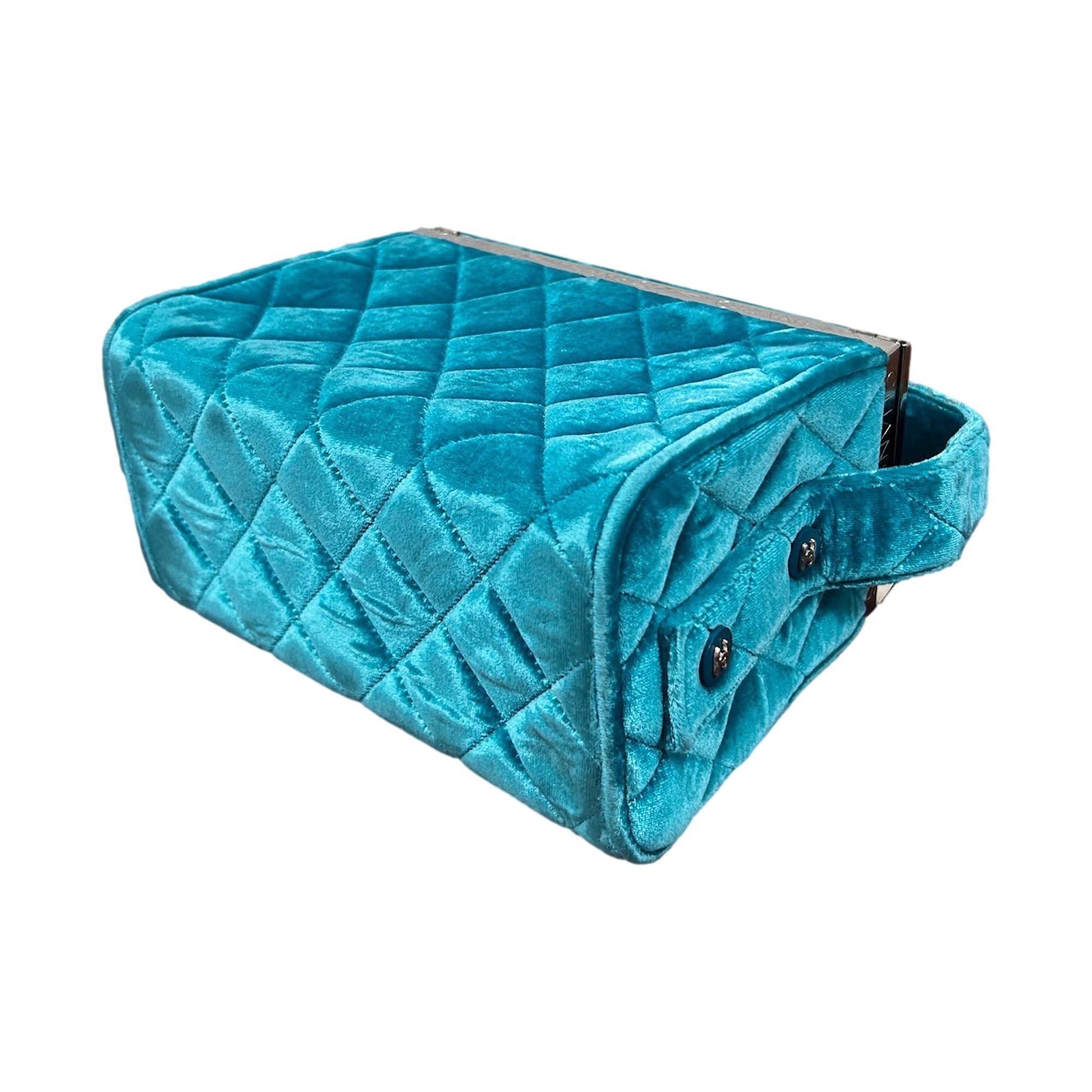 Chanel Teal Top Handle Bag