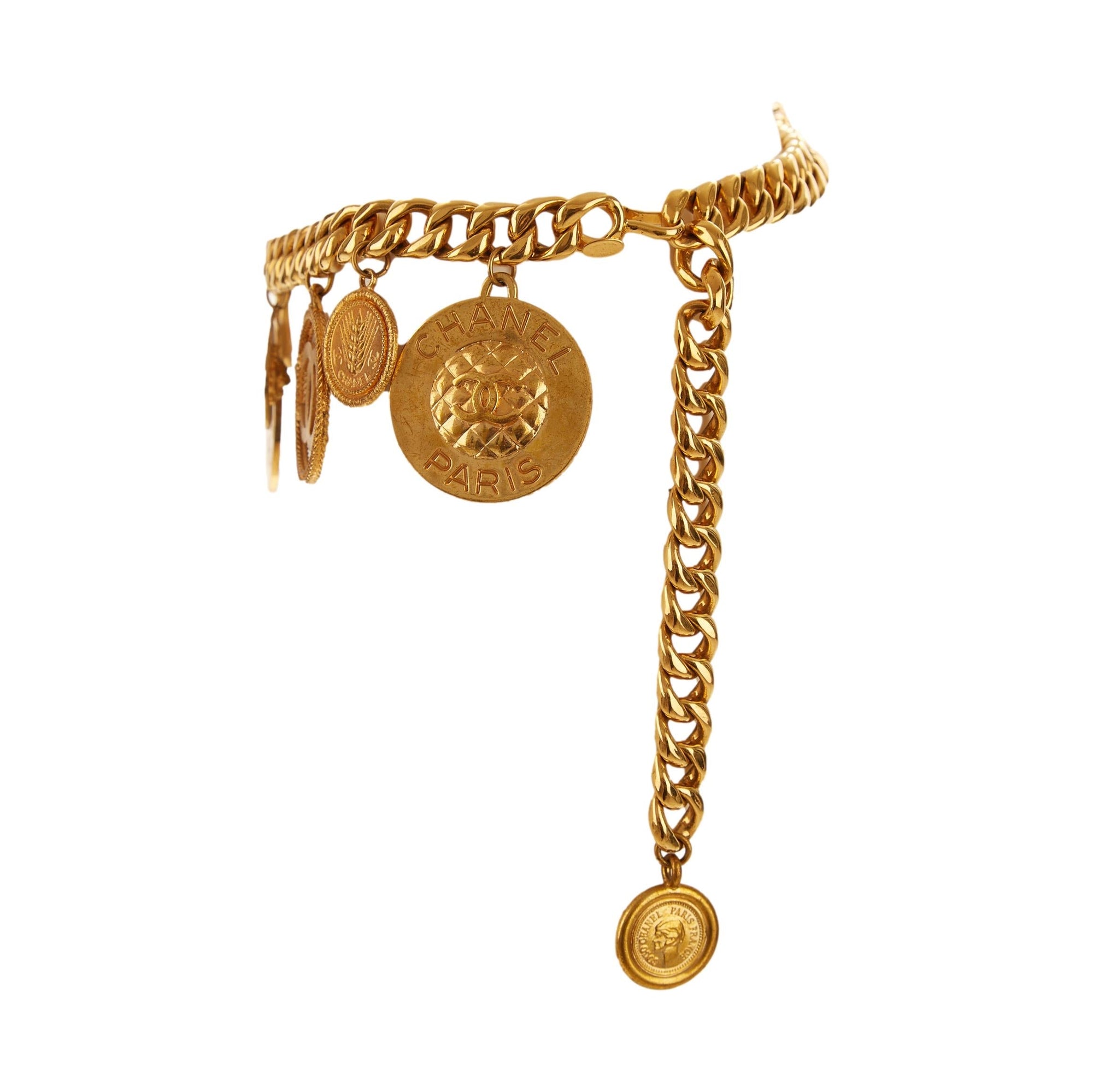 Chanel Gold Jumbo Medallion Belt