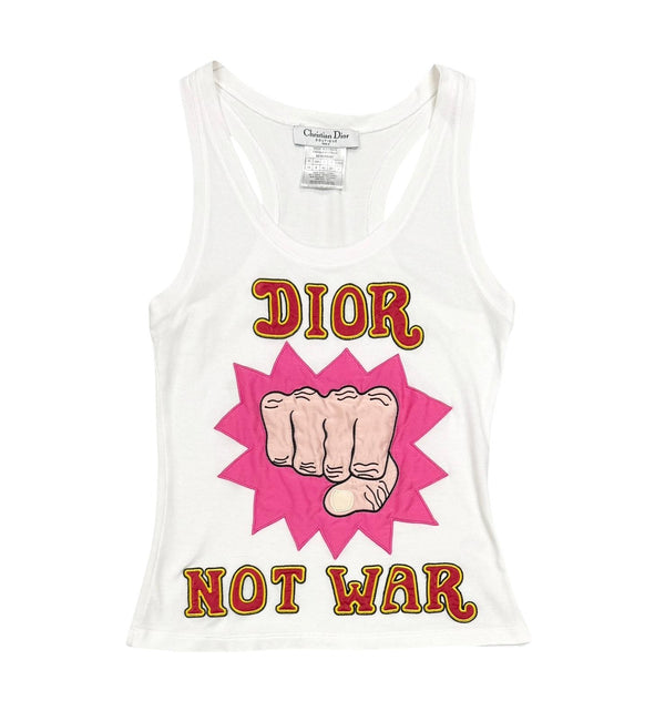 Dior “Not War” Logo Tank Top