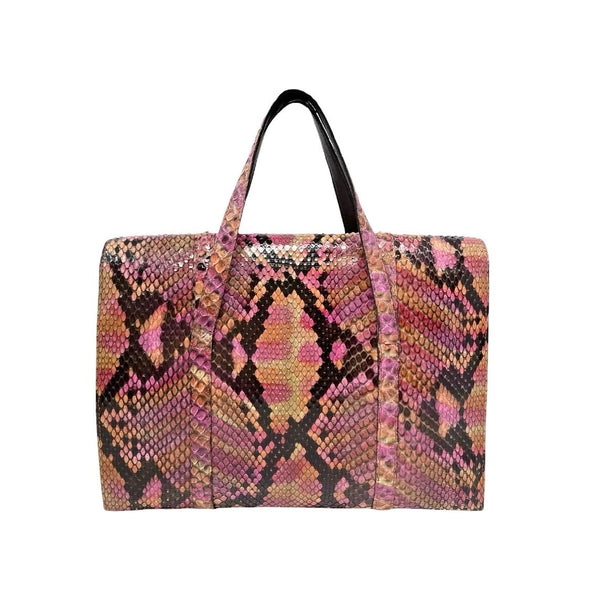 Chanel Python Logo Top Handle Bag