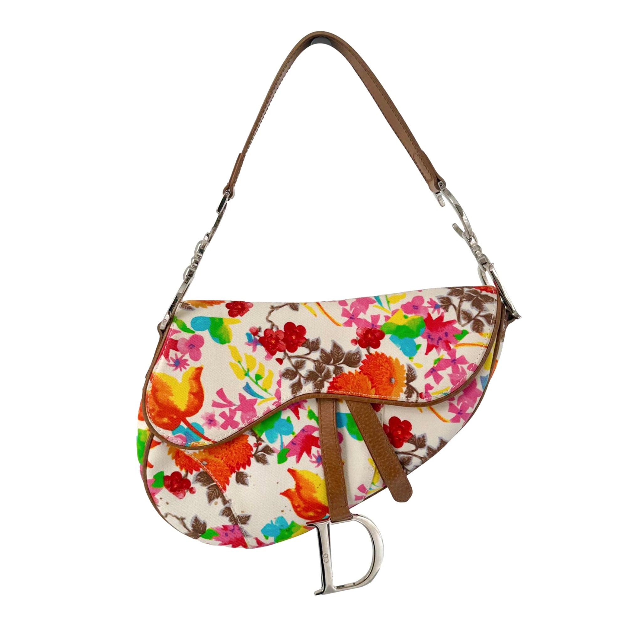 Dior Floral Printed Saddle Bag