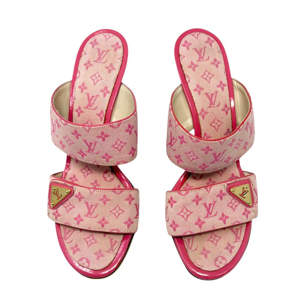 Louis Vuitton Pink Monogram Heels
