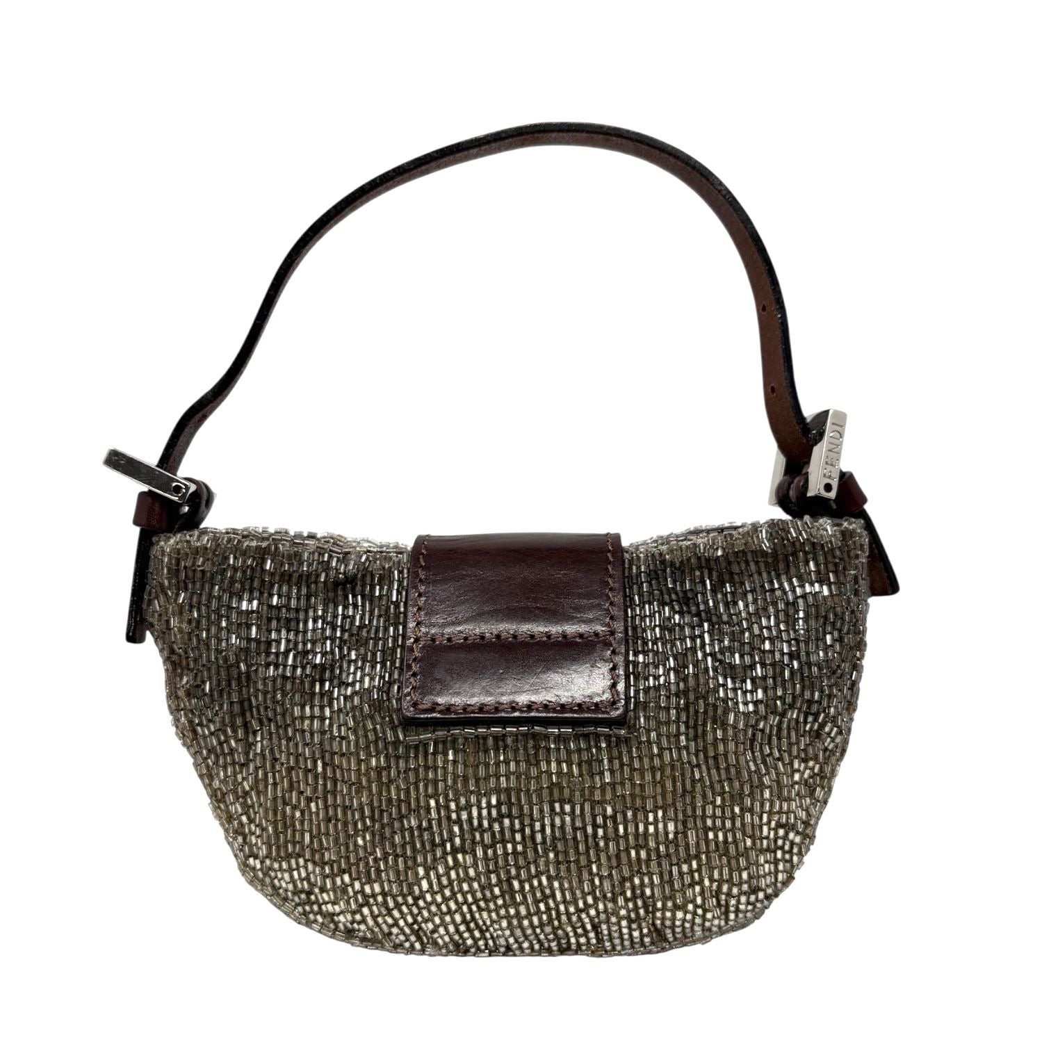 Fendi Bronze Beaded Croissant Bag