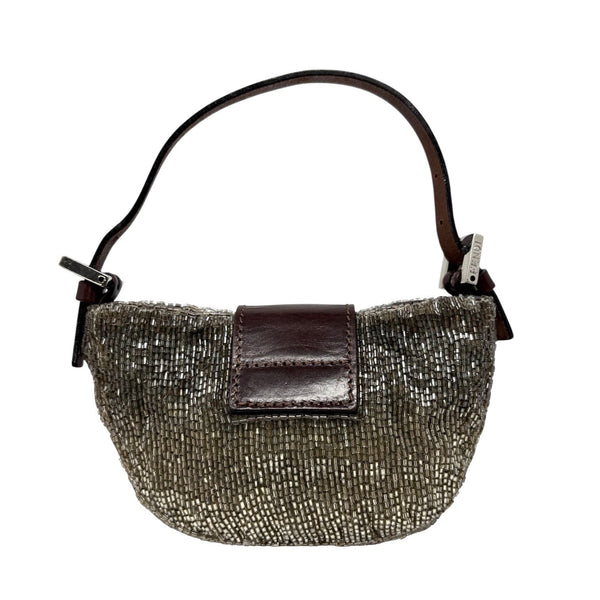 Fendi Bronze Beaded Croissant Bag