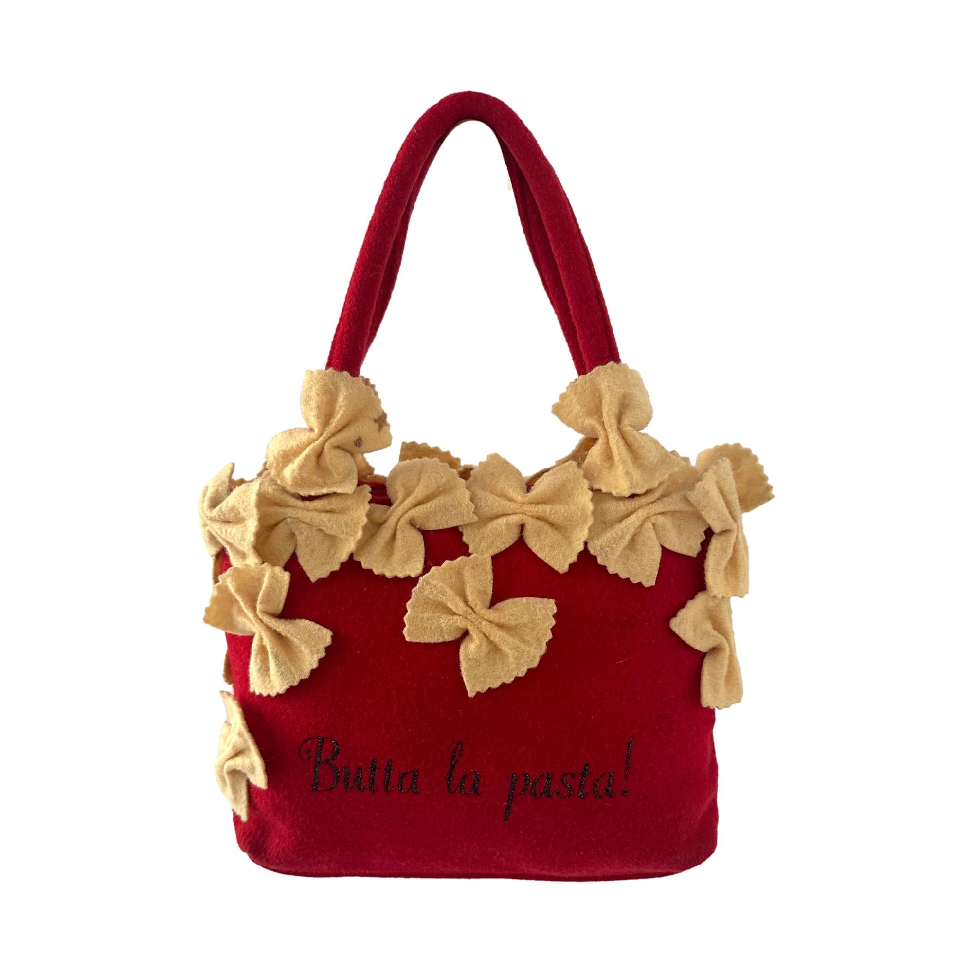 Moschino Red Pasta Bag