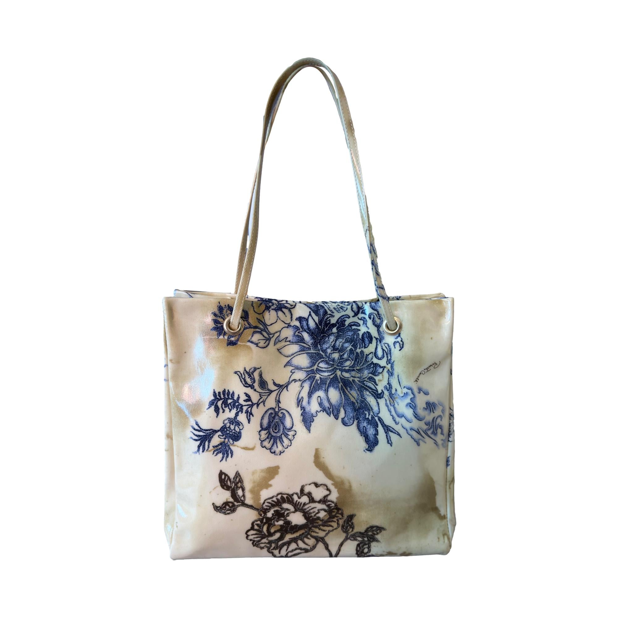 Roberto Cavalli Tattoo Print Shoulder Tote