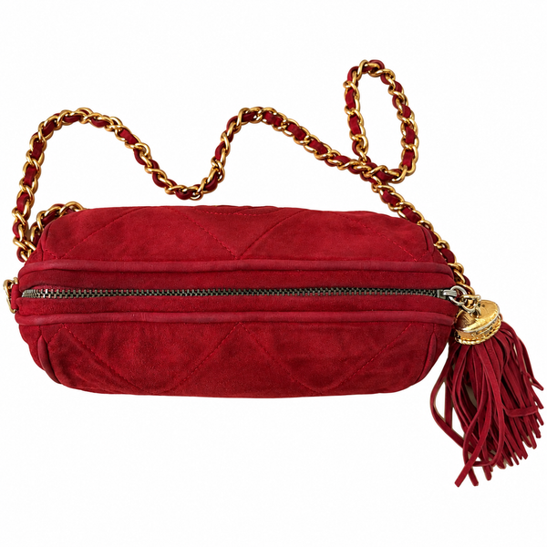 Chanel Red Cylinder Tassel Bag
