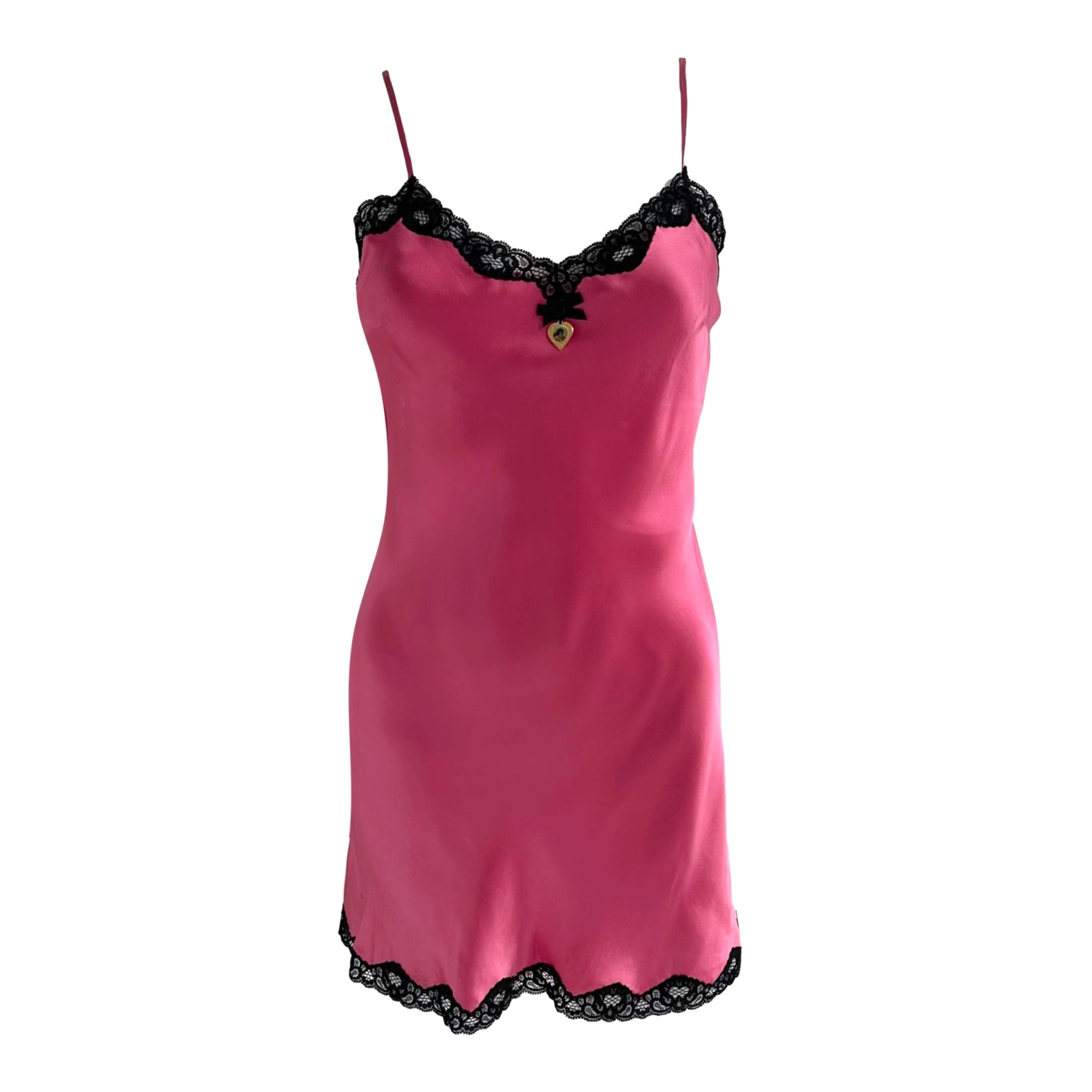 Dolce & Gabbana Pink Silk Slip Dress Treasures of NYC Dolce & Gabbana Pink Silk Slip Dress Treasures of NYC