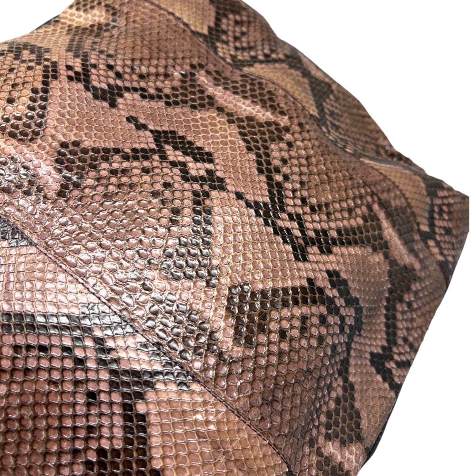 Prada Brown Snakeskin Shoulder Bag