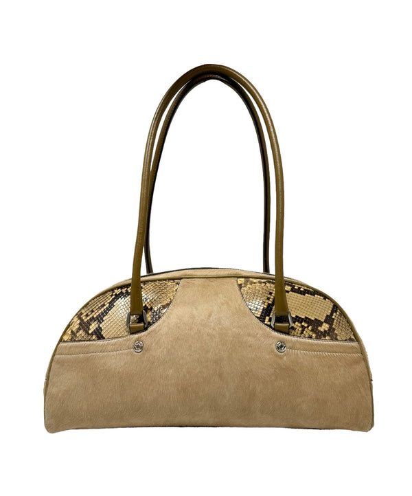 Prada Calf Hair + Snakeskin Shoulder Bag