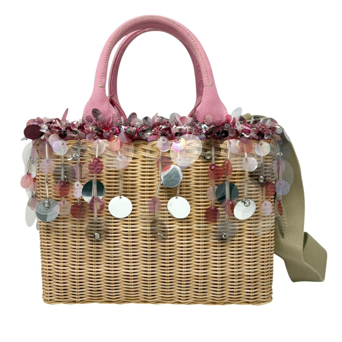 Prada Pink Sequin 2way Basket Bag – Treasures of NYC