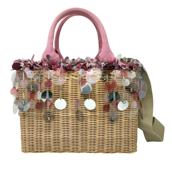 Prada Pink Sequin 2way Basket Bag
