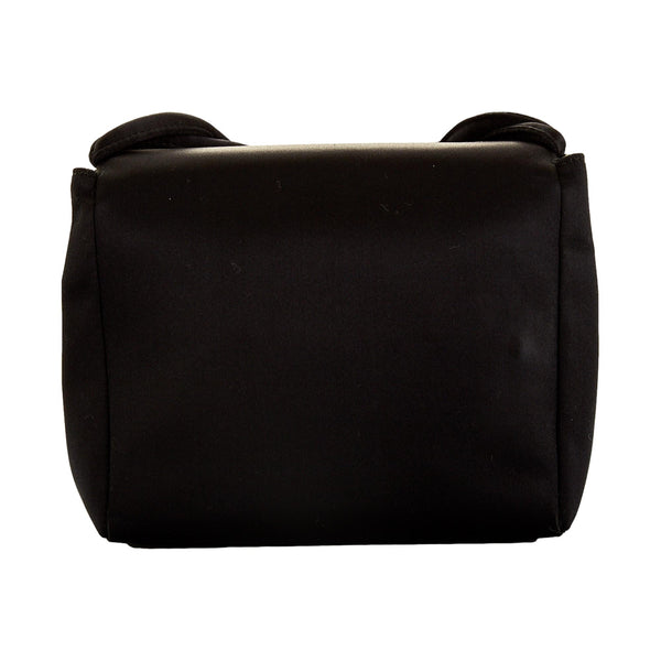 Chanel Black Satin Braided Strap Bag