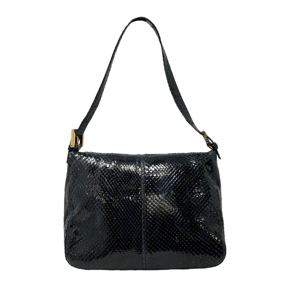 Fendi Black Snakeskin Shoulder Bag