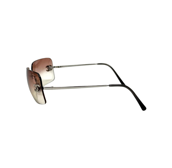 Chanel Pink Rhinestone Sunglasses