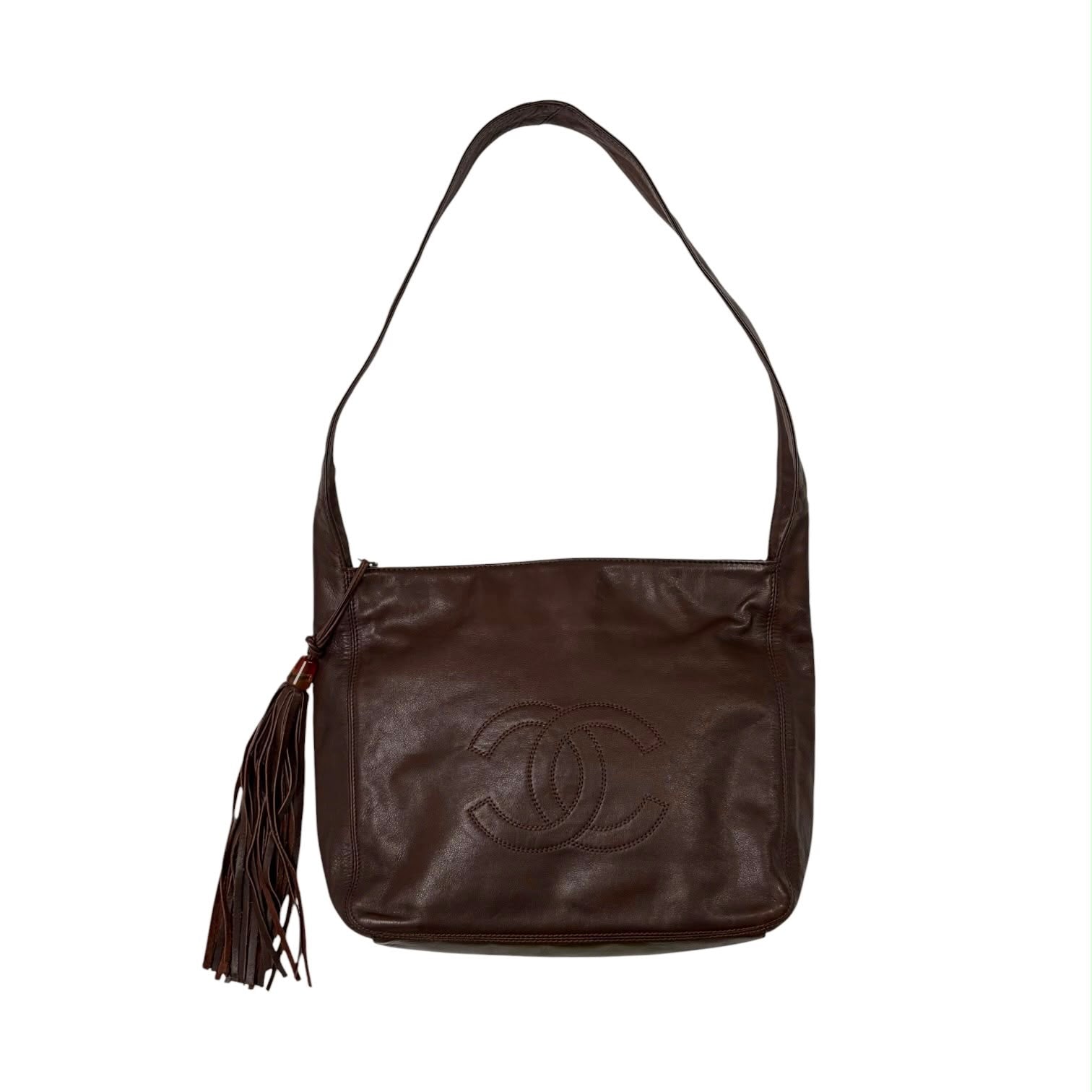 Chanel Brown Leather Shoulder Bag