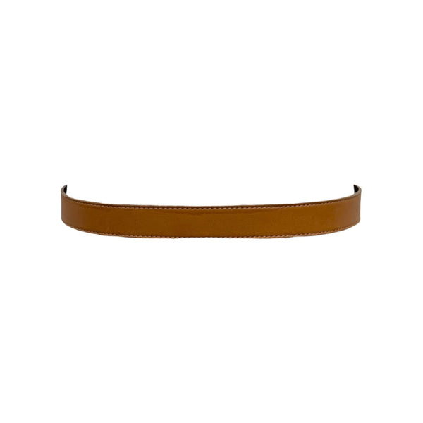 YSL Tan Logo Belt