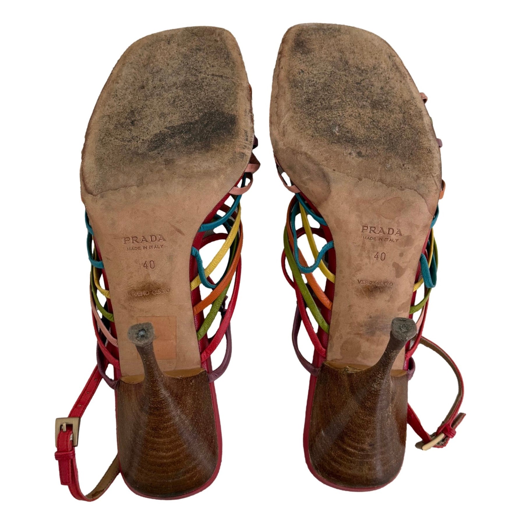 Prada Multicolor Strap Heels
