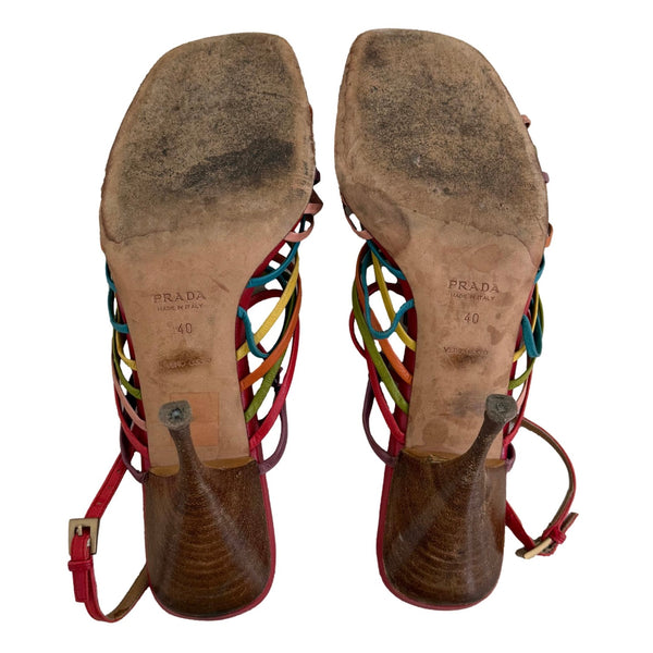Prada Multicolor Strap Heels