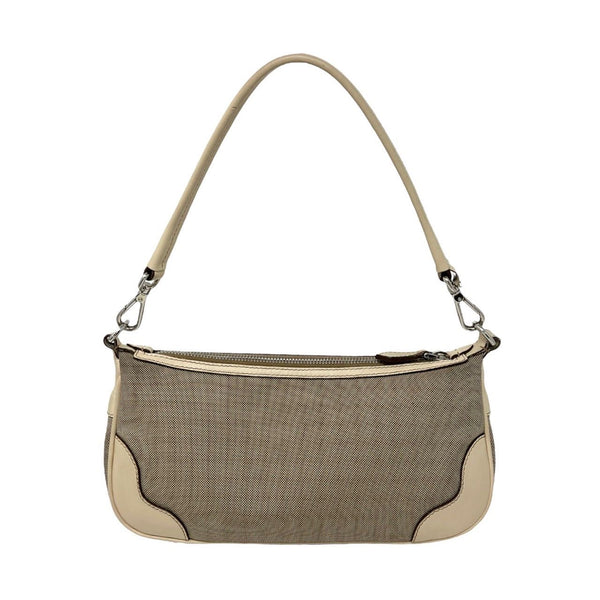 Prada Tan Canvas Mini Shoulder Bag