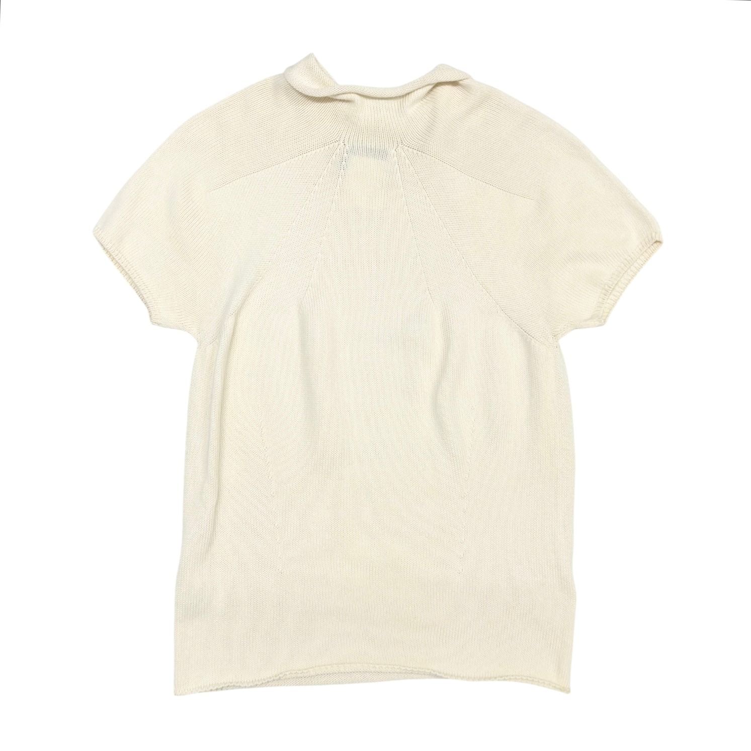 Chanel Ivory Logo Mock Neck Top