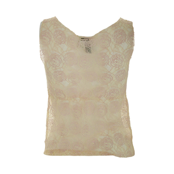 Chanel Lace Cameilia Sheer Tank