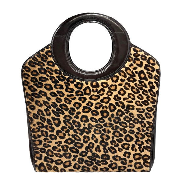 Dior Cheetah Calfhair Top Handle Bag