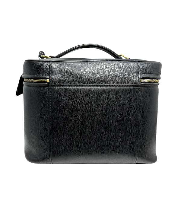 Chanel Black Vanity Top Handle Bag