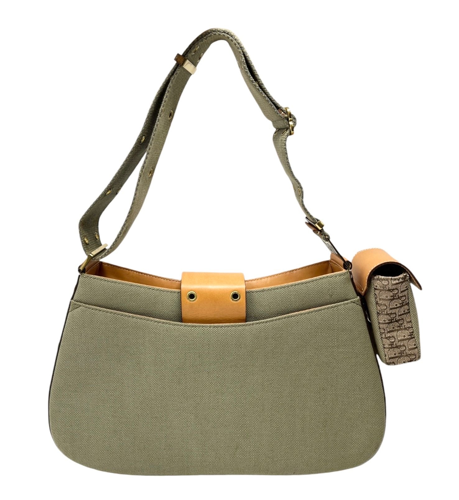 Dior Army Green + Tan Columbus Bag