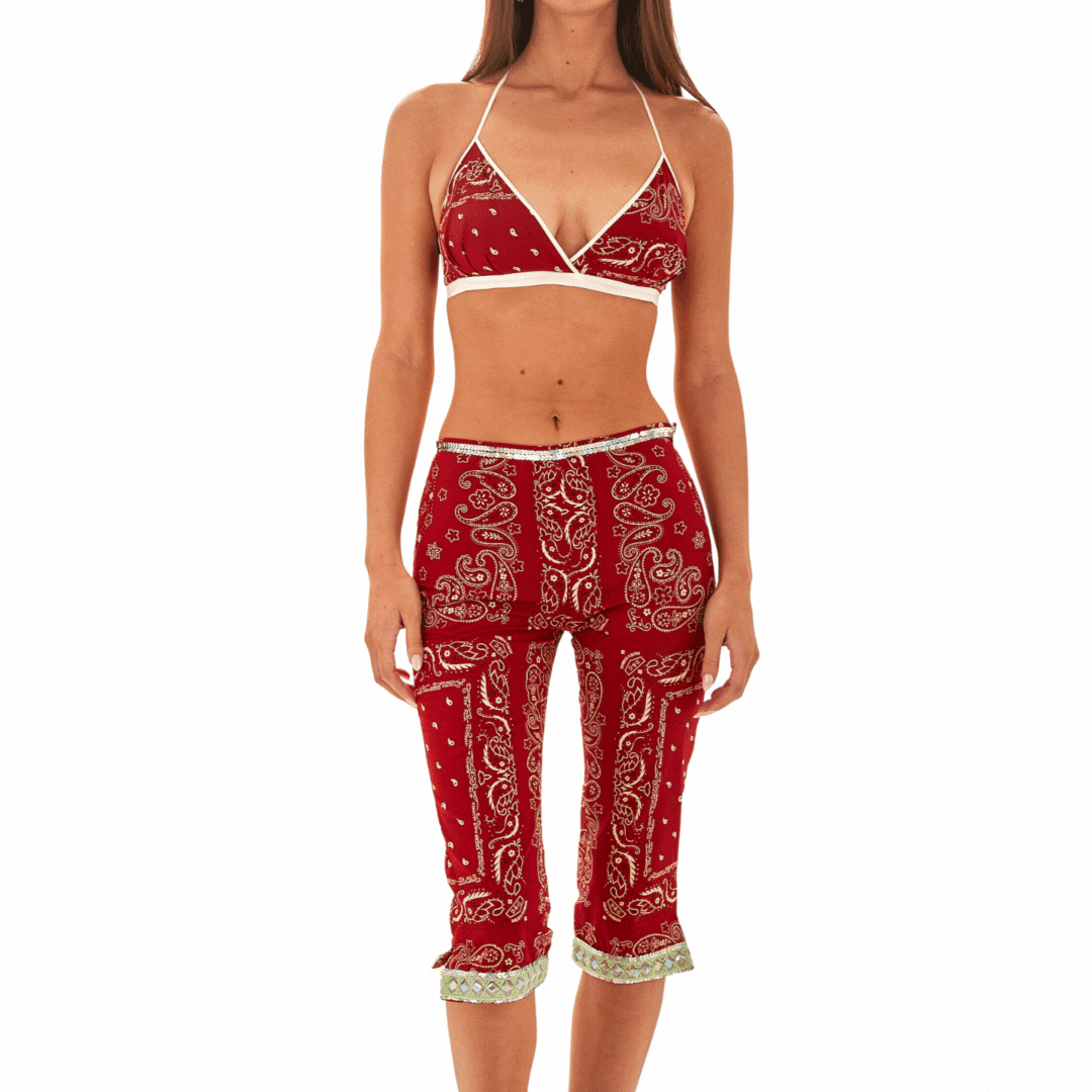 Dolce & Gabbana Red Bandana Set
