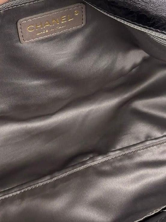 Chanel Black Mongolian Fur Shoulder Bag