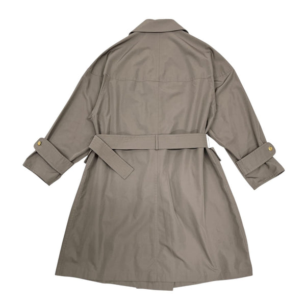 Chanel Taupe Logo Belted Trench Coat