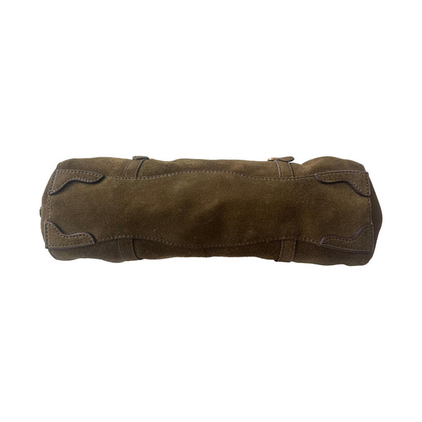 Prada Olive Green Suede Shoulder Bag