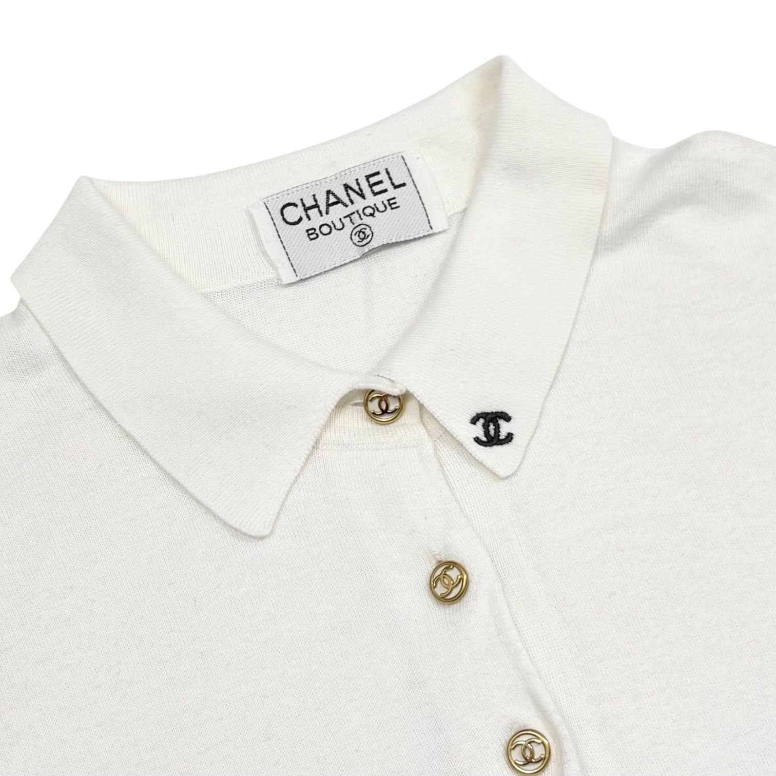Chanel White Logo Polo