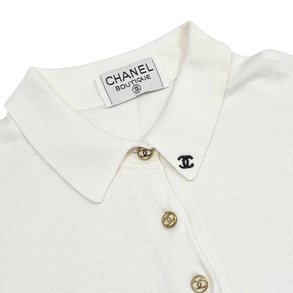 Chanel White Logo Polo