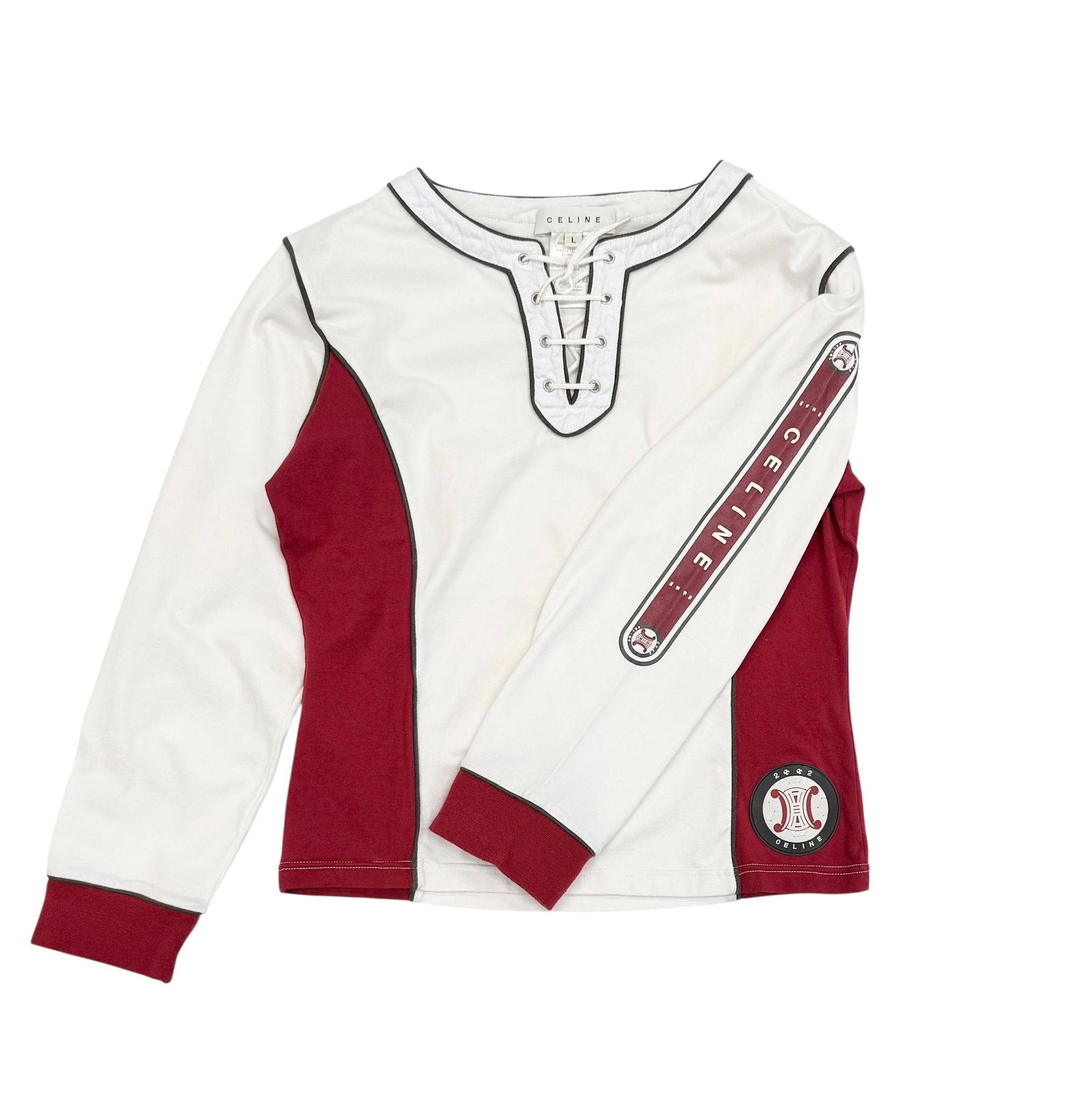 Celine White + Red Lace Up World Cup Top – Treasures of NYC