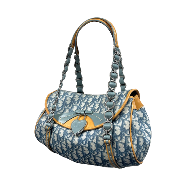 Dior Blue Heart Logo Shoulder Bag